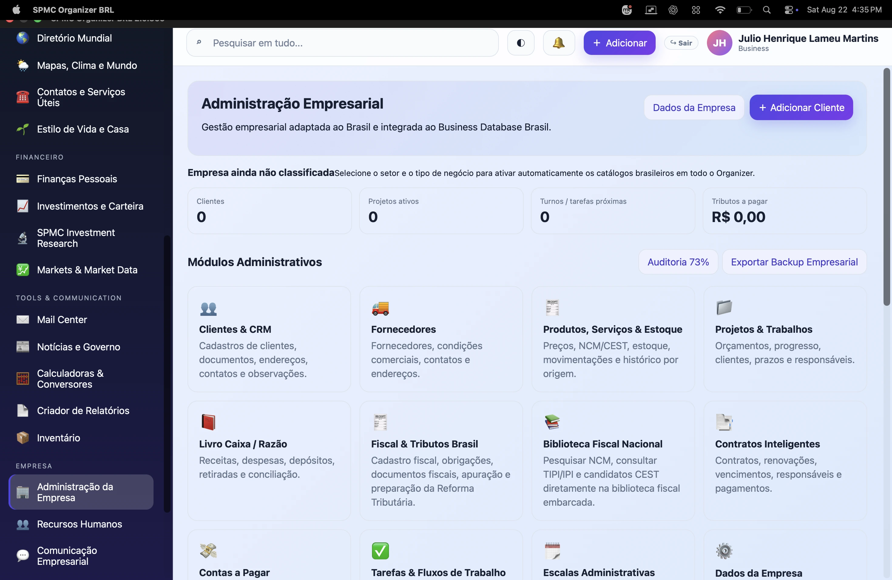 Prévia da administração empresarial